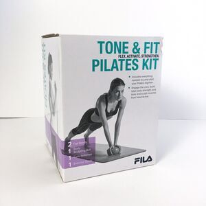 FILA Tone Fit Exercise Pilates Kit Core Reformer Body Sculpting Ball Bands NEW